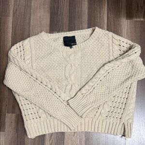 Cozy Beige Cable Knit Sweater